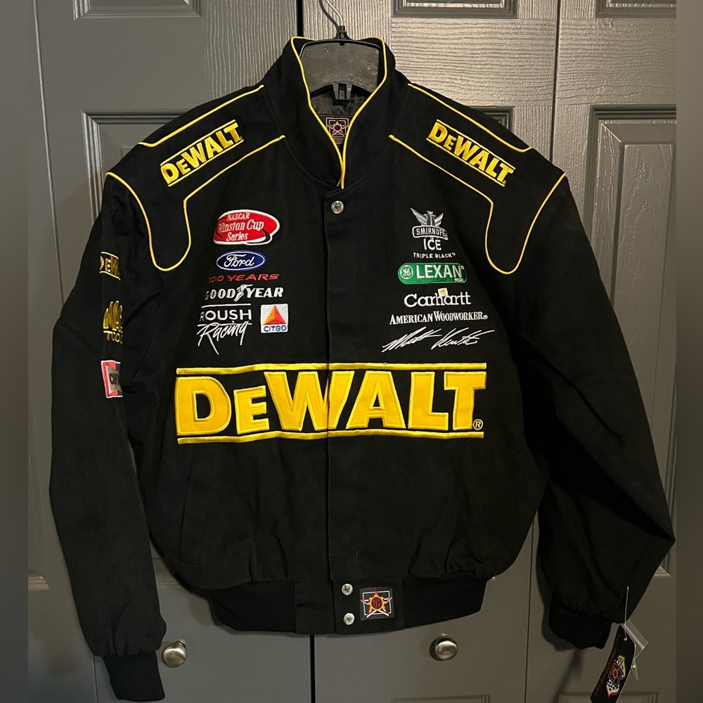 DEWALT Black & Yellow Men's Racing Bomber Jacket